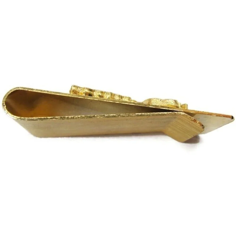 Eagle Gold Tone Money Clip Glitter Stainless Steel Credit Card Cash Holder